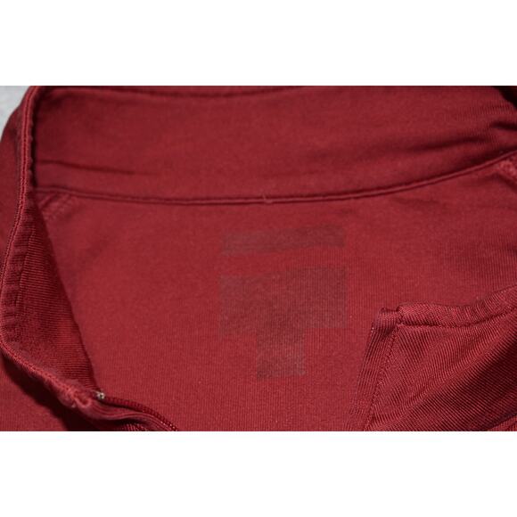 Adidas Golf Pullover Shirt 1/4 ZIP Men Size Large Performance Polyester Maroon - Picture 7 of 8